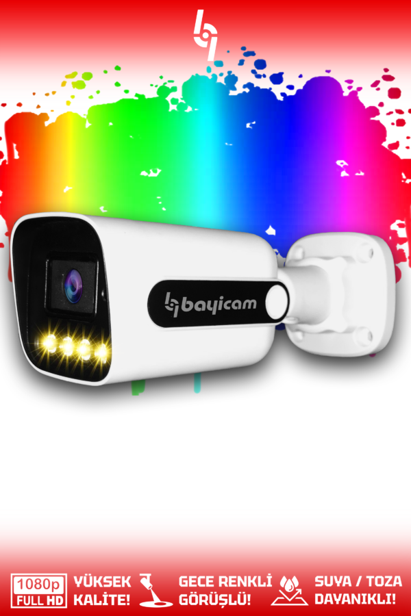 1 Zebra Kamera Bullet Dış Mekan Full HD Renkli Gece Görüşlü Warmled Kameralı AHD Güvenlik Kamerası