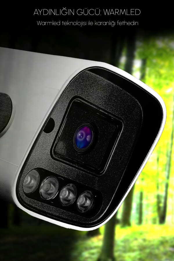 1 Navie Kamera Bullet Dış Mekan Full HD Renkli Gece Görüşlü Warmled Kameralı AHD Güvenlik Kamerası - Görsel 3