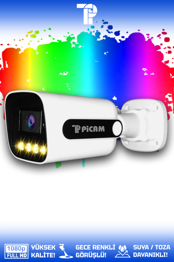 1 Zebra Kamera Bullet Dış Mekan Full HD Renkli Gece Görüşlü Warmled Kameralı AHD Güvenlik Kamerası