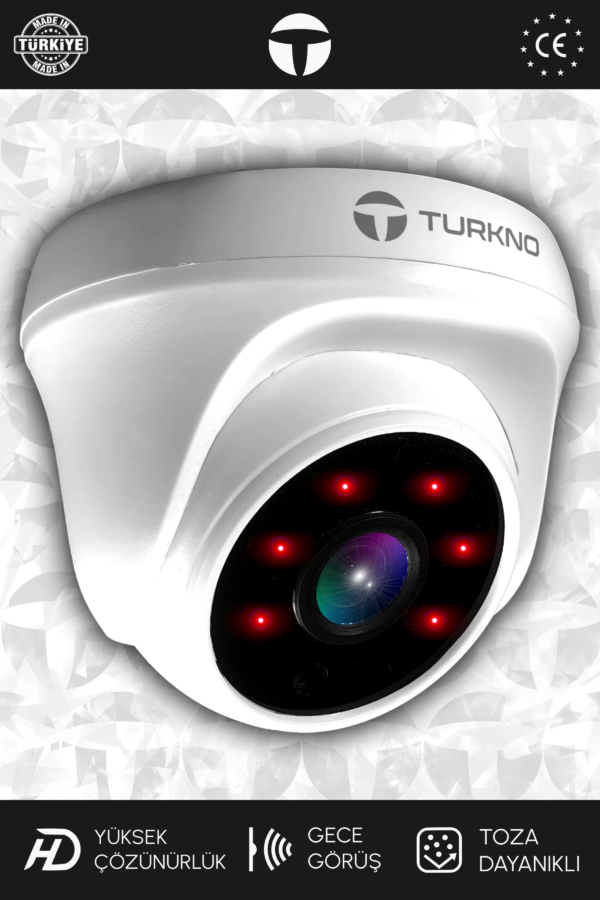1 Domia Kamera Dome İç Mekan Full HD Gece Görüşlü Irled Kameralı AHD Güvenlik Kamerası