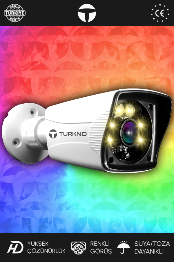1 Karie Kamera Bullet Dış Mekan Full HD Renkli Gece Görüşlü Warmled Kameralı AHD Güvenlik Kamerası