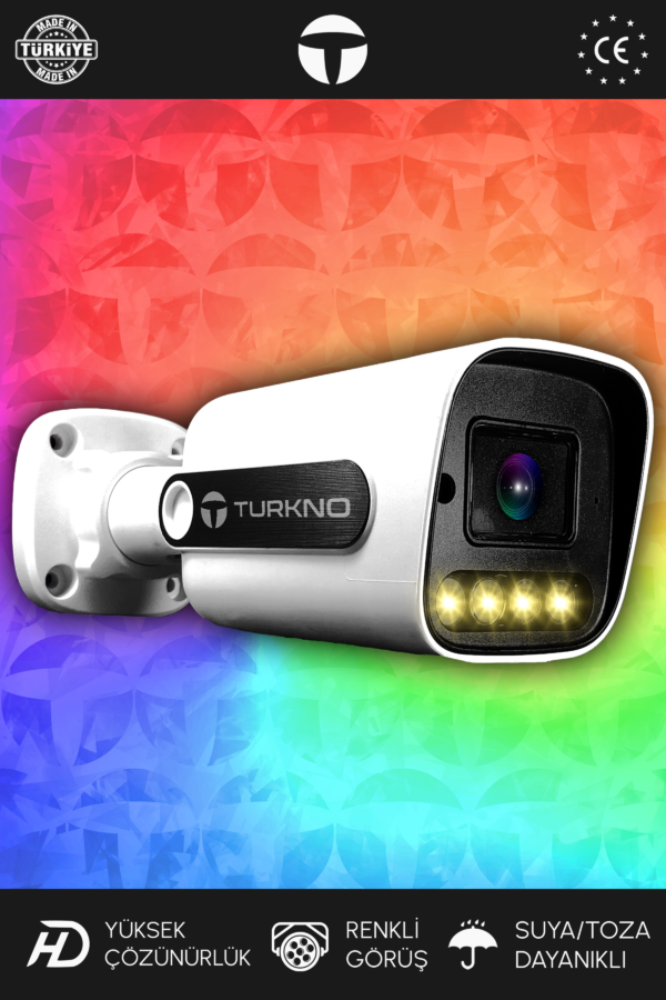 1 Navie Kamera Bullet Dış Mekan Full HD Renkli Gece Görüşlü Warmled Kameralı AHD Güvenlik Kamerası